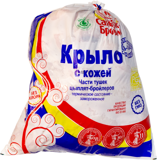 Крыло с кожей цыплят-бройлеров замороженное